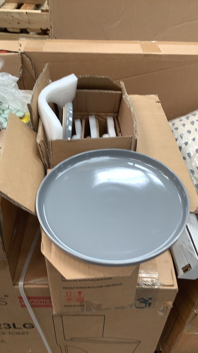 12 piece Gray colored dish set