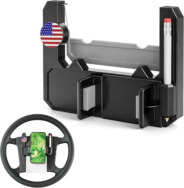 Golf cart mobile phone holder