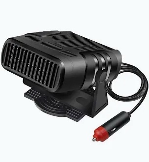 Portable Car Heater and Defroster, 12V 2-in-1 Heater Fan