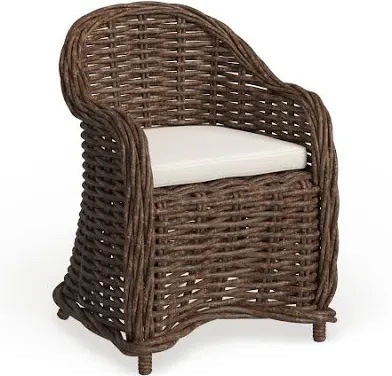 Wicker Club Chair (Curved Arm)