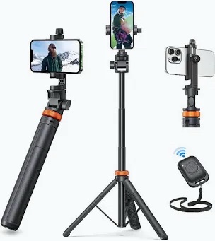 EUCOS 62" Phone Tripod and Selfie Stick with Remote