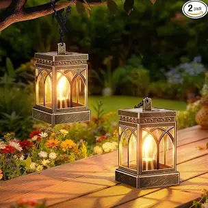 Solar Lantern Lights Model TLL059B 2-Pack