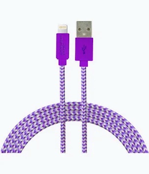 Charging Cable, Purple Braided Type