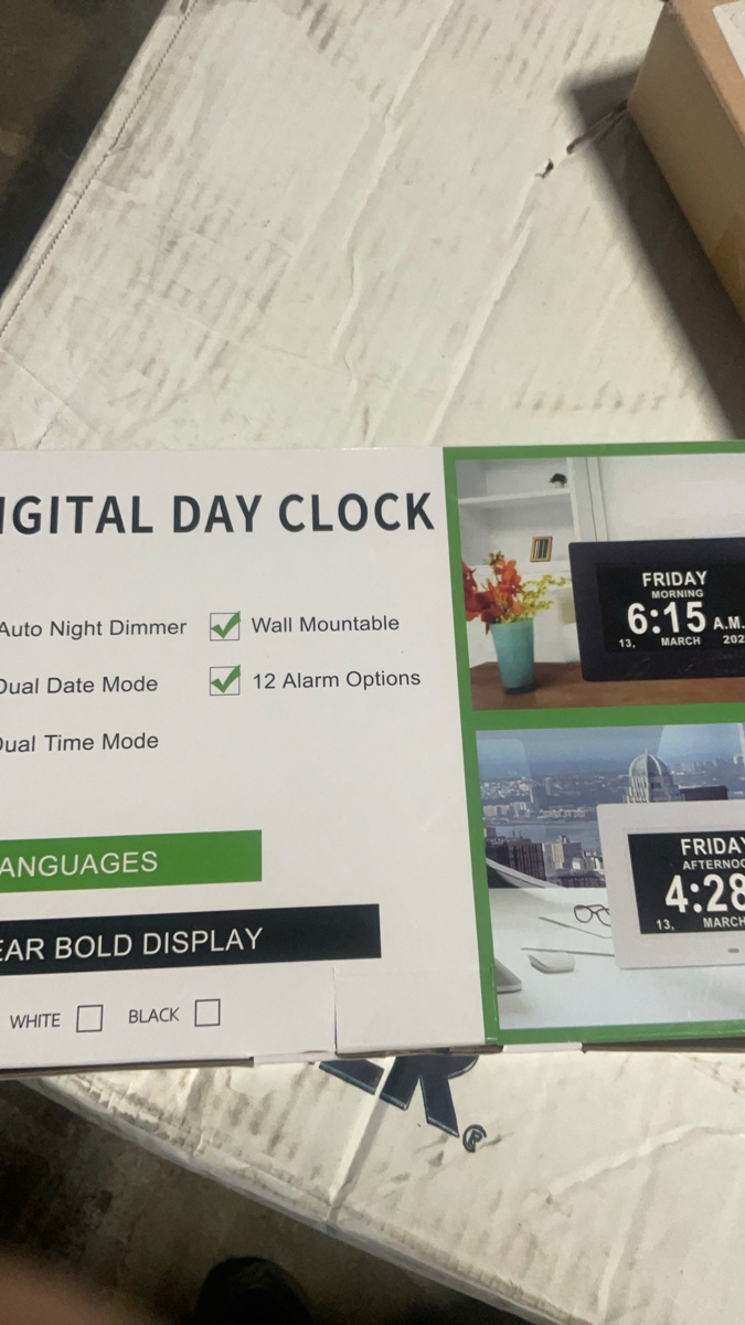 Digital Day Clock with Alarm
