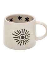 Ceramic Mug with Sun/Eye Pattern
