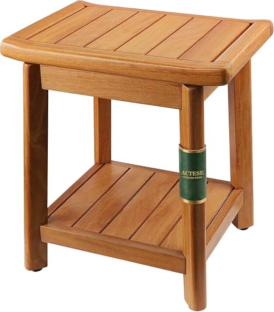 Teak Shower Stool 4-Inch