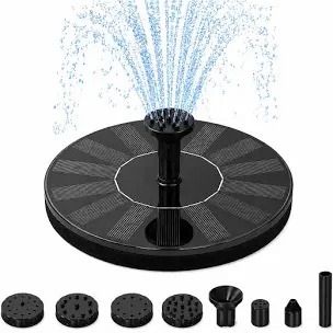 Solar Powered Water Fountain Pump with Tips