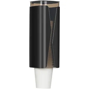 Wall Mount Cup Dispenser for Office, Gym, School - Black