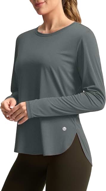 WINDOLL Women's Gray Athletic Long-Sleeve Pullover