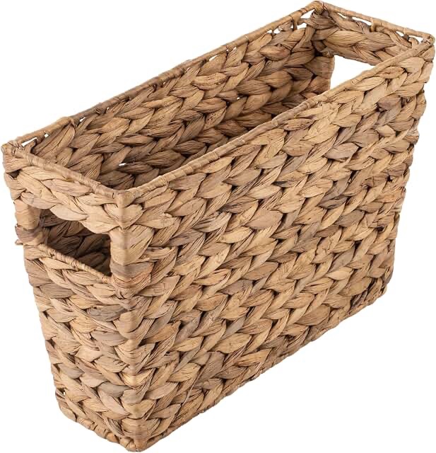 Woven Seagrass or Rattan Basket with Handles