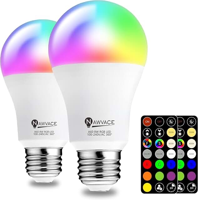 Generic LED Light Bulb with Remote Control 2-Pack
