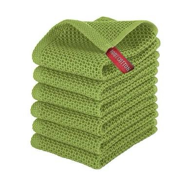 Set of Sage Green Waffle Weave Cotton Kitchen Dish Towels