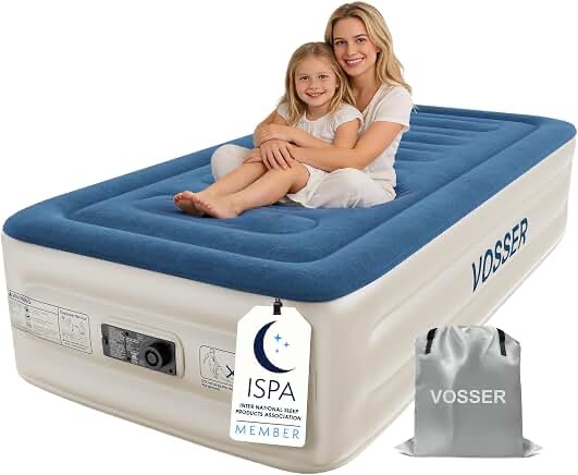 VOSSER Twin Air Mattress with Carry Bag for Camping