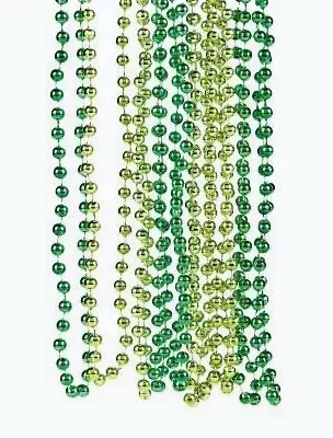 Metallic Green Beaded Necklaces - Party Supplies