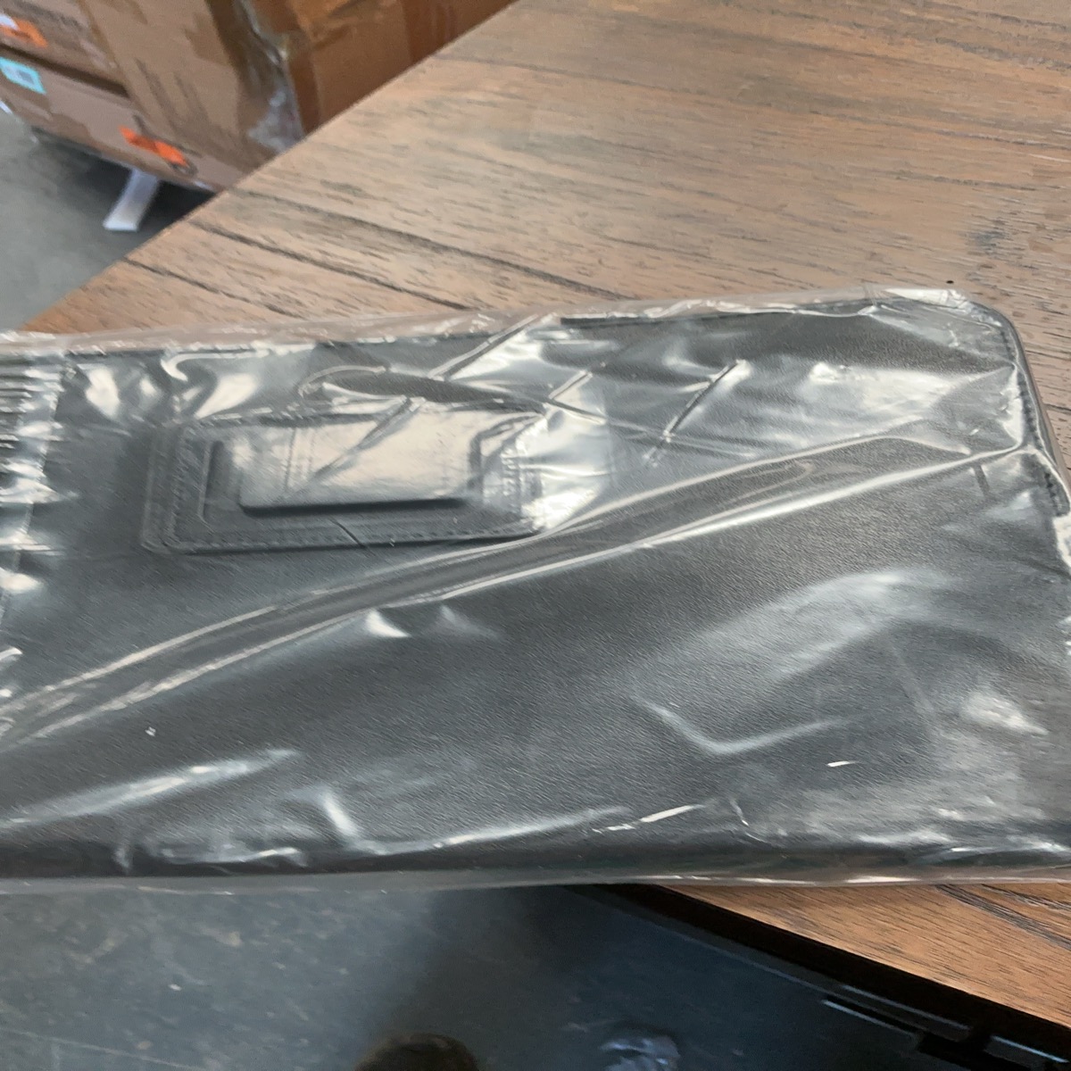Black Leather Document Portfolio or Tablet Case