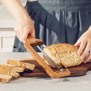 Adjustable Wire Bread Slicer for Artisan Loaves