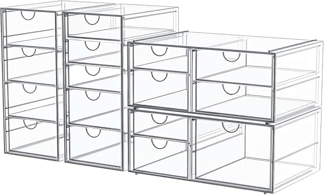 Clear Acrylic 5-Drawer Desktop Organizer
