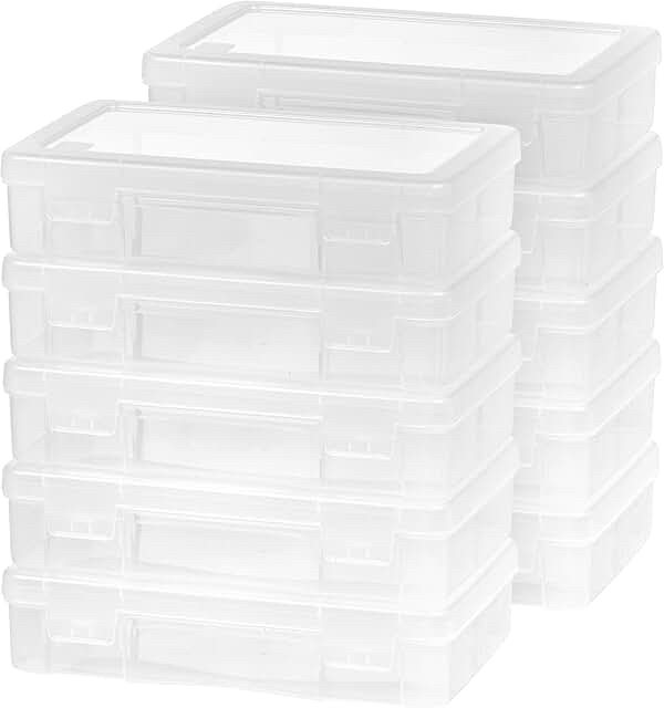 Amazon Basic Clear Plastic Storage Organizer Boxes