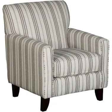 Striped Upholstered Accent Chair Components