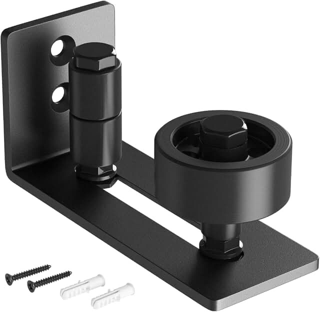 Sliding Barn Door Hardware Floor Guide and Roller Set