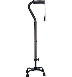 Adjustable Quad Cane with Offset Handle