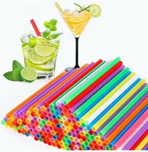 Colored Plastic Drinking Straws Bulk Pack - Multi-Color