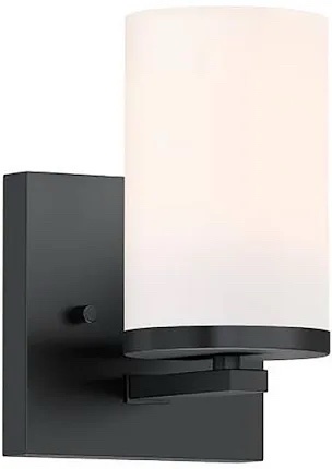 Modern Wall Sconce Light Fixture with Frosted Cylinder Shade