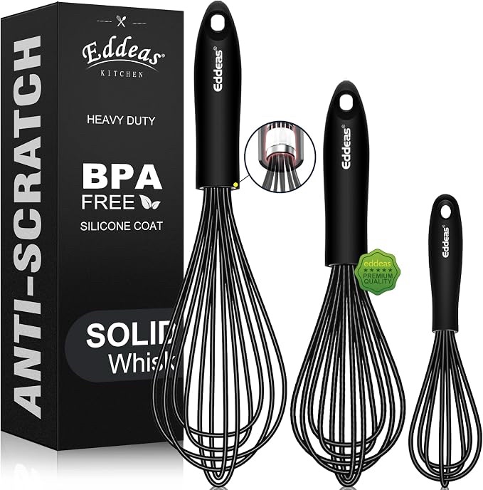 Edea's Kitchen Heavy Duty BPA Free Silicone Coated Balloon Whisk