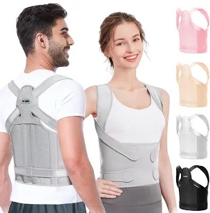 Fit Geno 2-in-1 Back Brace and Posture Corrector, Size Large