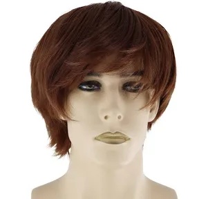 Deluxe Wig Cap and Brown Wig Set