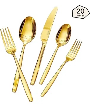 Gold-Tone Flatware/Cutlery Set