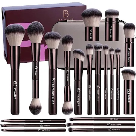 BS MALL Professional Makeup Brush Kit (20 Pieces + 1 Travel Case)