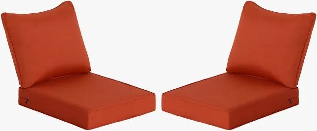 (1)AAAAACESSORIES Outdoor Double Piped Edge Cushion Set