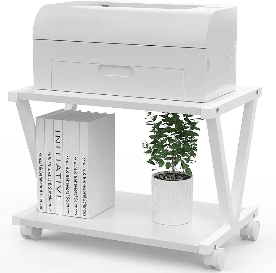 VEDECASA Retro Sturdy V-Shaped Desk (White)