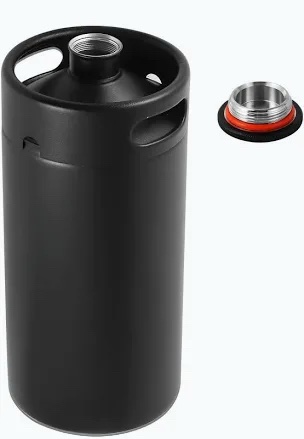 Black Insulated Stainless Steel Mini Keg / Growler