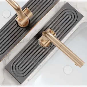 Eormoe Stone Faucet Mat with Sandpaper & Silicone Pads