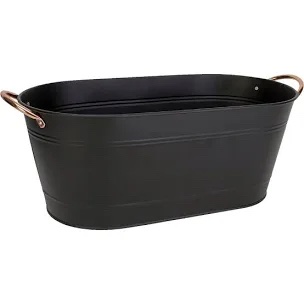 Unbranded Black metal Nursery Pot / Planter pack of 3