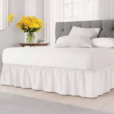 CGK Linens Microfiber King Ruffled Bedskirt