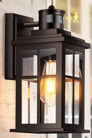 13.4"h Motion Sensor And Dusk To Dawn Outdoor Wall Light