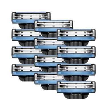 TopTech3 Razor Blades Compatible with Gillette Mach3 - 12 Count