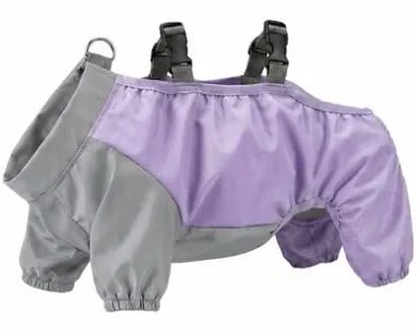 Dog Raincoat with Legs - Purple, Size S