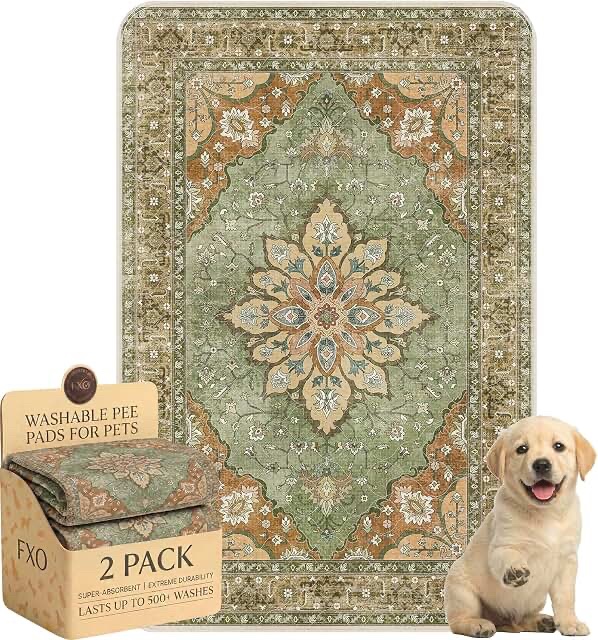 Nunubaby Washable Pet Training Pad - Vintage Pattern