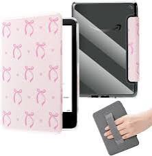 SESENSE Detachable Case for New Kindle K6 2022/2024 - Pink Bow Tie