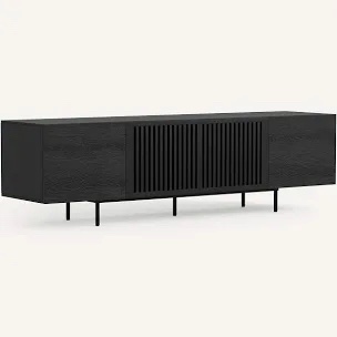 TV Console in Black Grain Finish - Model TV2382