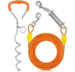 Petbobi Dog Tie-Out Cable Stake