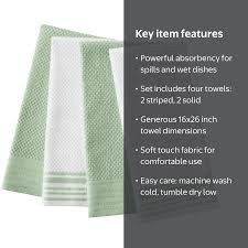 Light Green and White Fabric Towels