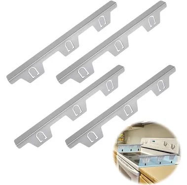 Stainless Steel Stove Gap Cover - 4 Piece Set