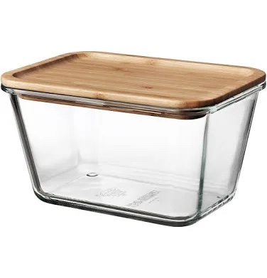 Glass Food Storage Container with bamboo Lid