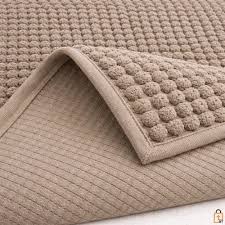 Beige Cotton Bath Mat