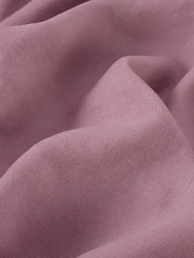 Pink 100% linen fitted queen sheet